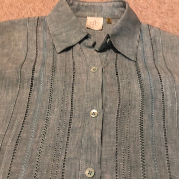 dbLIFE linen eyelet button down shirt - Picture 10 of 16